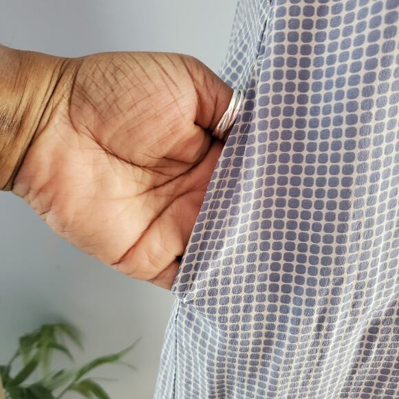 Calvin Klein Gray Spaghetti Strap Silk Pocket Dress Size 12 - Picture 5 of 8